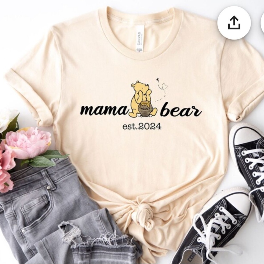 Mama Bear Winnie The Pooh Short Sleeve Tshirt